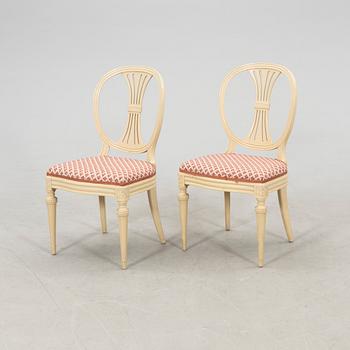 Chairs, 6 pieces, Gustavian style, mid/second half of the 20th century.