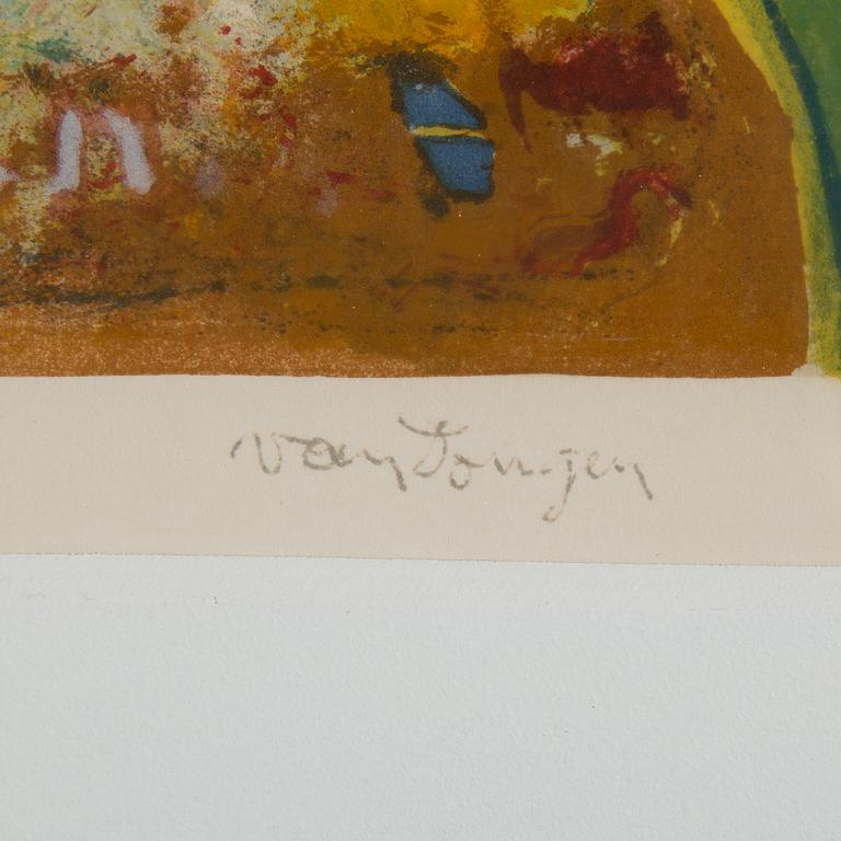 A litograph in colors by Kees van Dongen, printed signature and numbered in pencil 112/150.