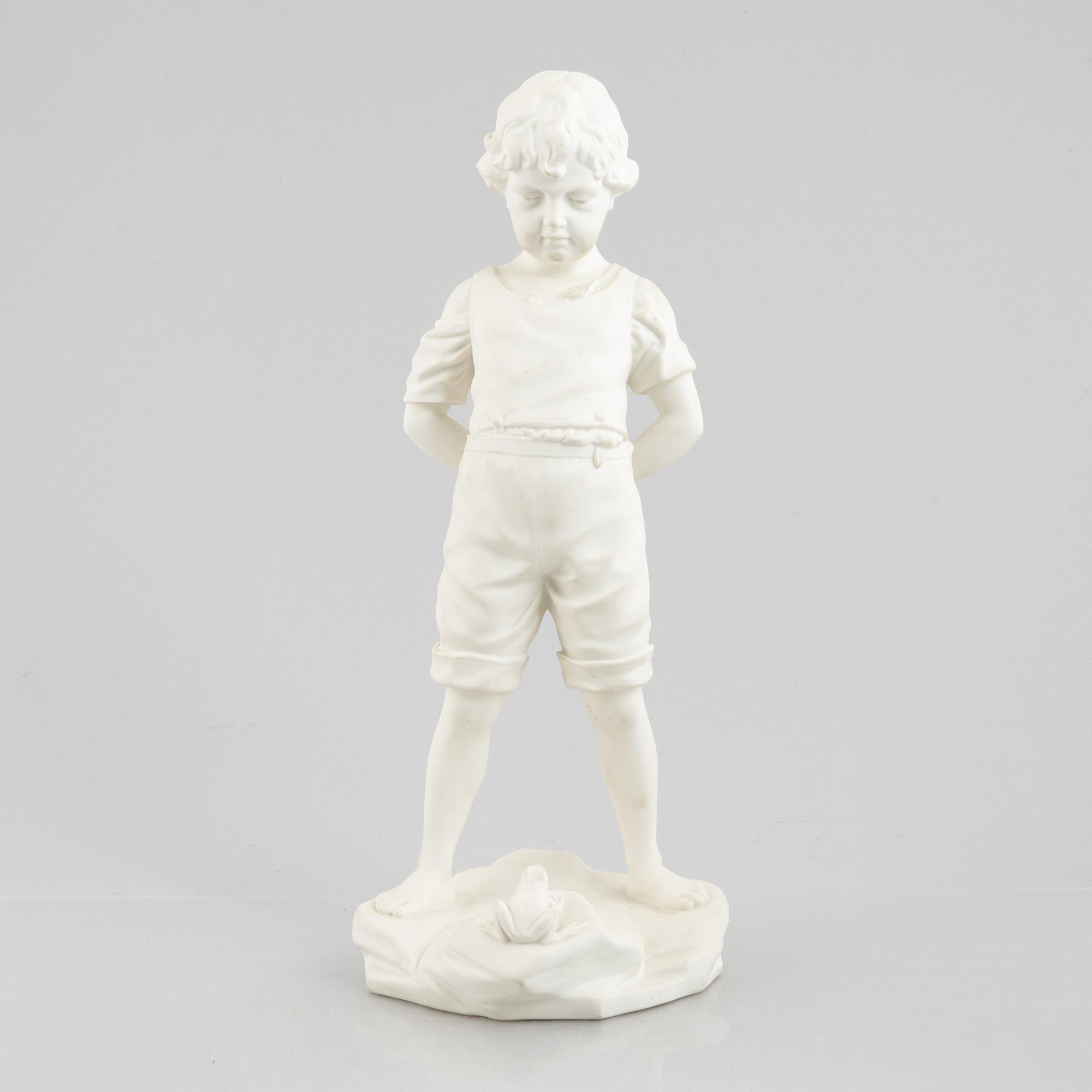 Gustavsberg, sculpture, "Boy with Frog".