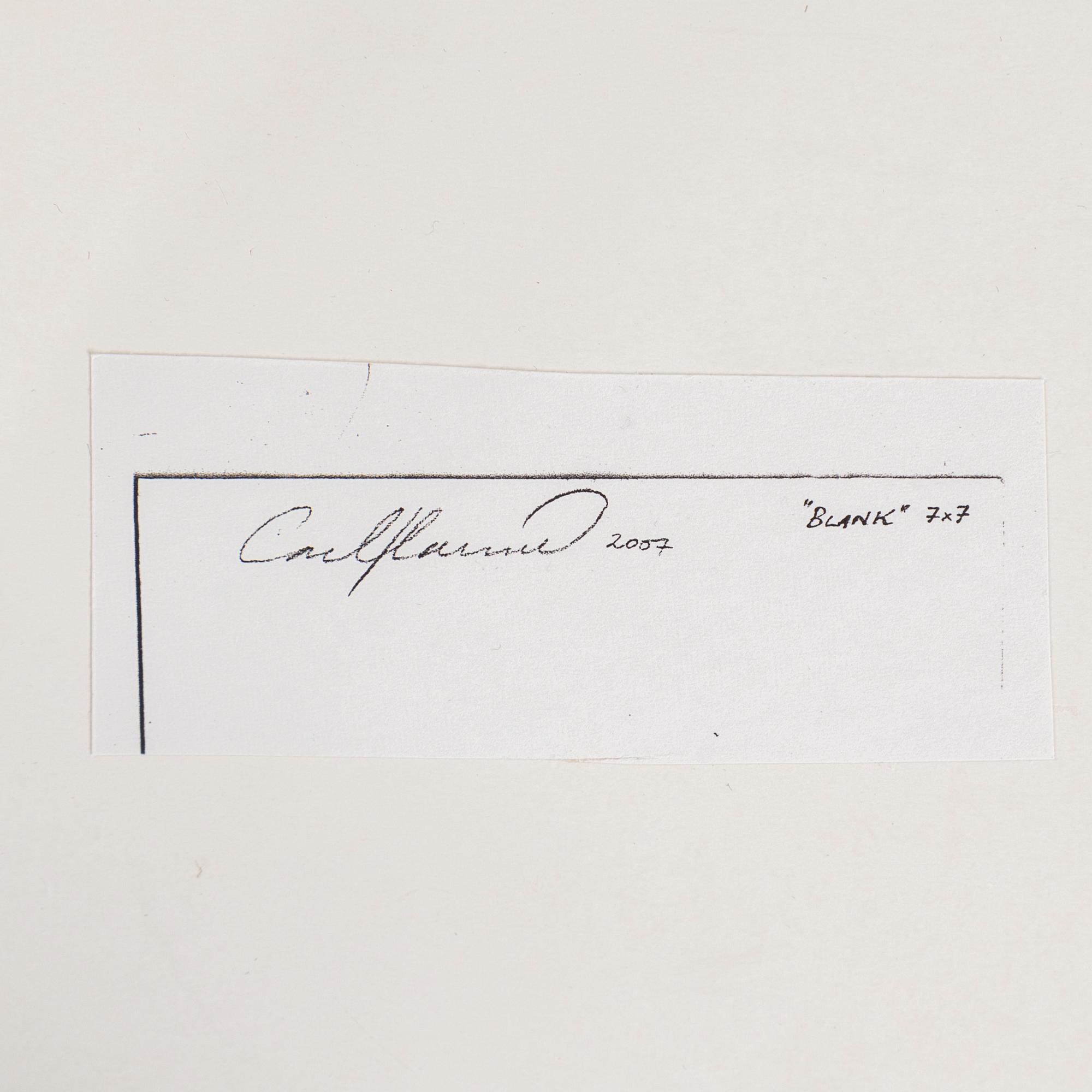 CARL HAMMOUD, drawing signed and dated 2007 on verso.