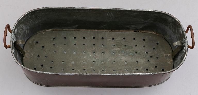 FISKGRYTA, koppar, 1800-tal.
