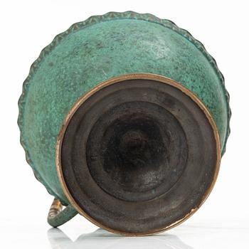 A footed bowl/apothocary's bowl, 20th/21st century.