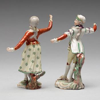 FIGURINER, två stycken, porslin. Tyskland, 1920-tal.