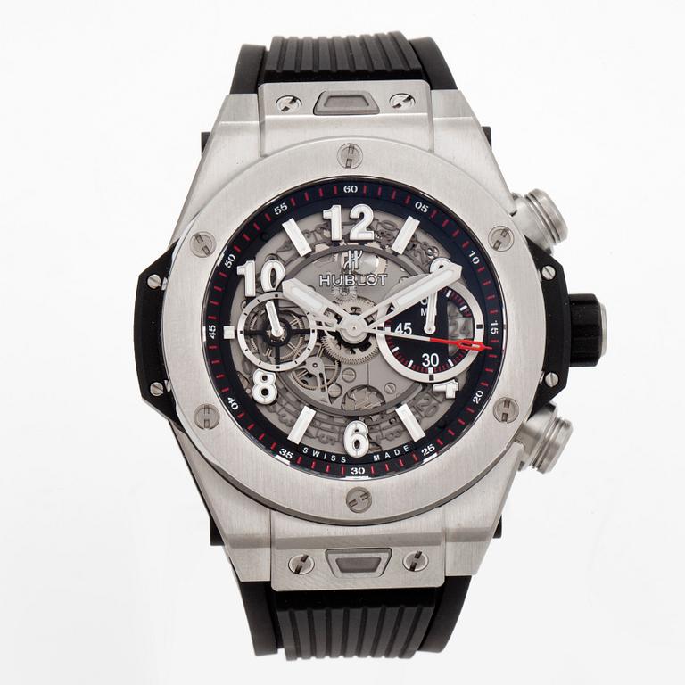 HUBLOT, Big Bang, Unico Titanium, flyback chronograph, wristwatch, 45 mm,