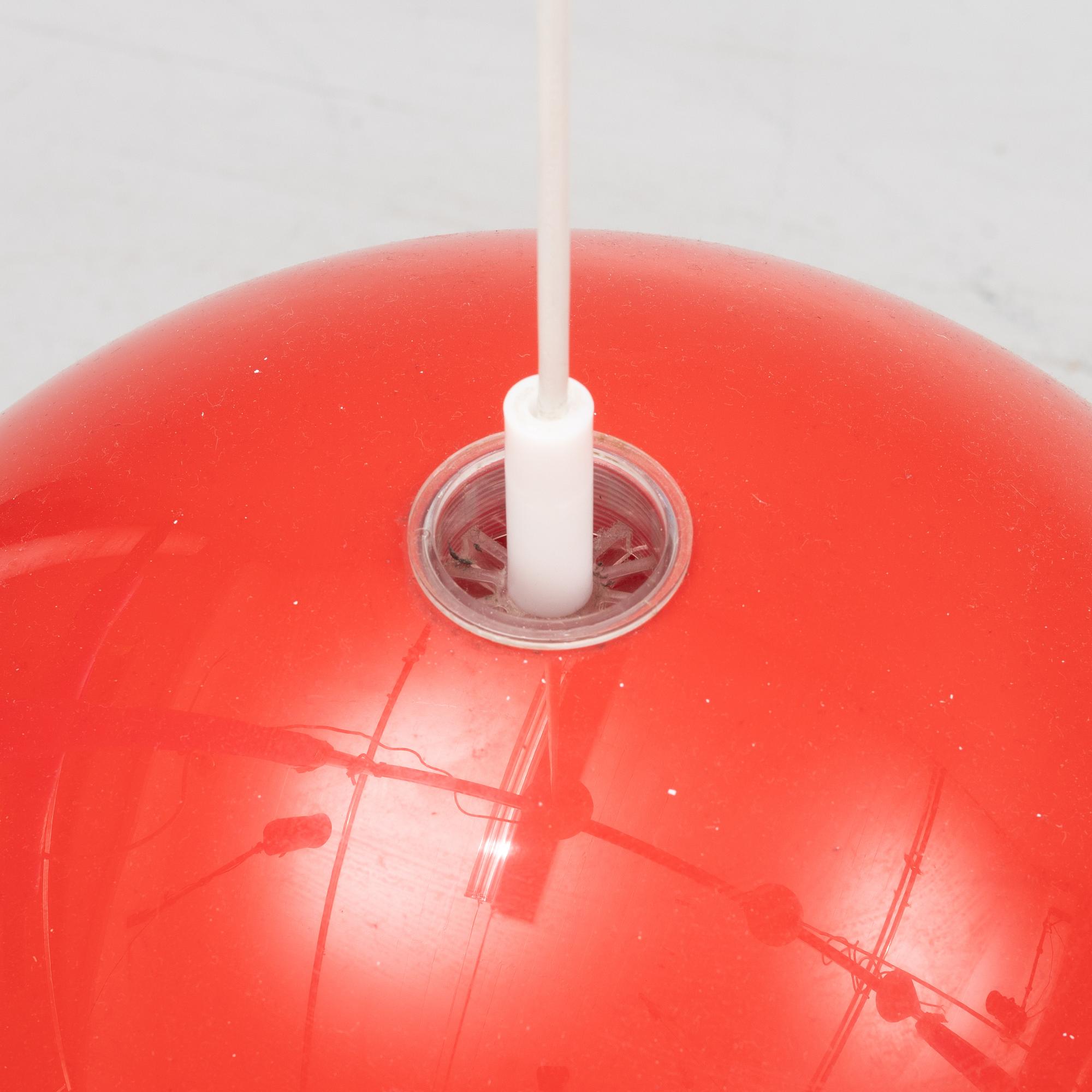 Uno & Östen Kristiansson, three ceiling lamps, 'Globo ring', Luxus, Vittsjö.