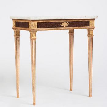 A late Gustavian console table, late 18th Century.