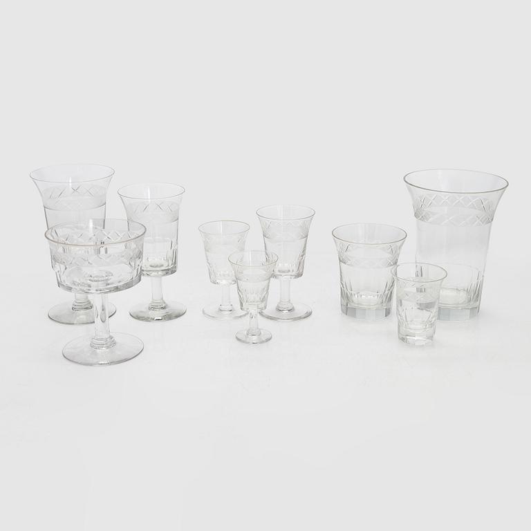 An 85-piece set of 'Antica' glassware, Nuutajärvi, Finland. In production 1900-1969.
