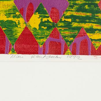 Mari Rantanen, monotypi, signed and dated 1992.