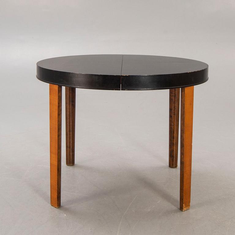 A 1930s birch table.