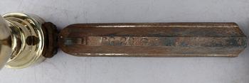 ELDHUNDAR, 1 par, mässing, 1800-tal.