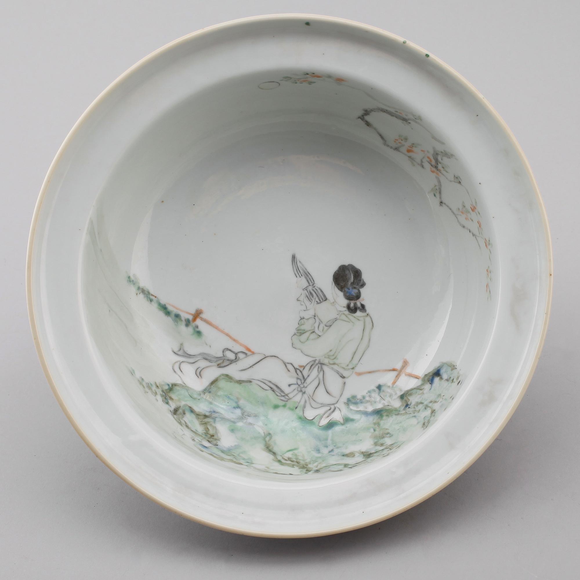 LOCKSKÅL, porslin, Kina, 1900-tal.