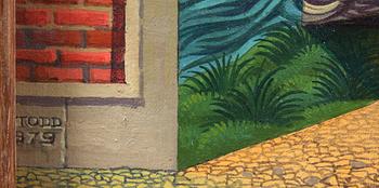 CECIL TODD, olja på pannå, sign.