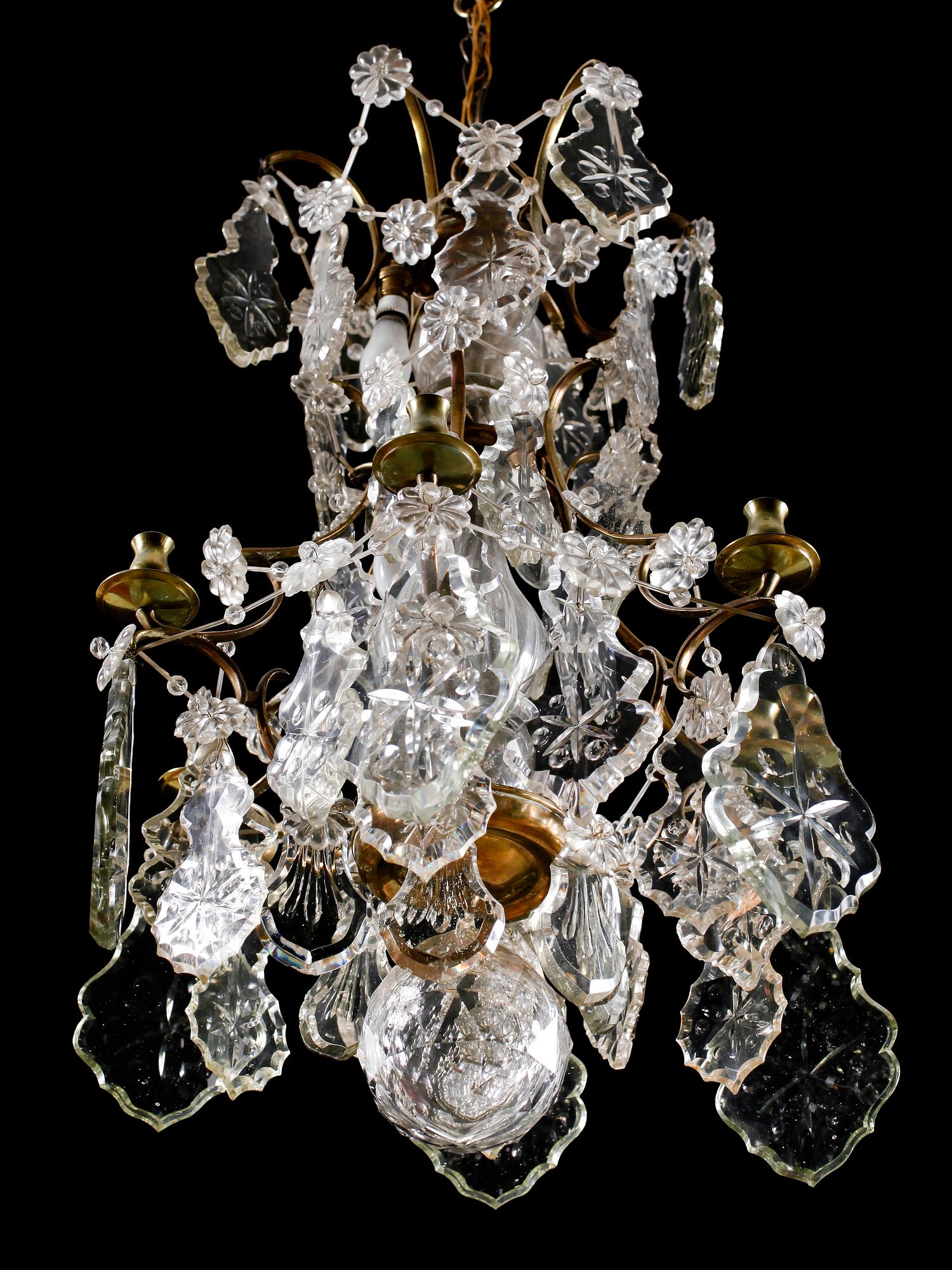 LJUSKRONA, barockstil, 1900-talets första hälft. Höjd ca 80 cm.