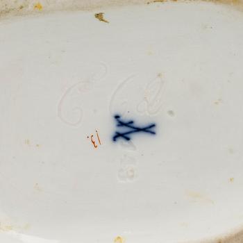 Figuriner, 3 st, porslin, Meissen.