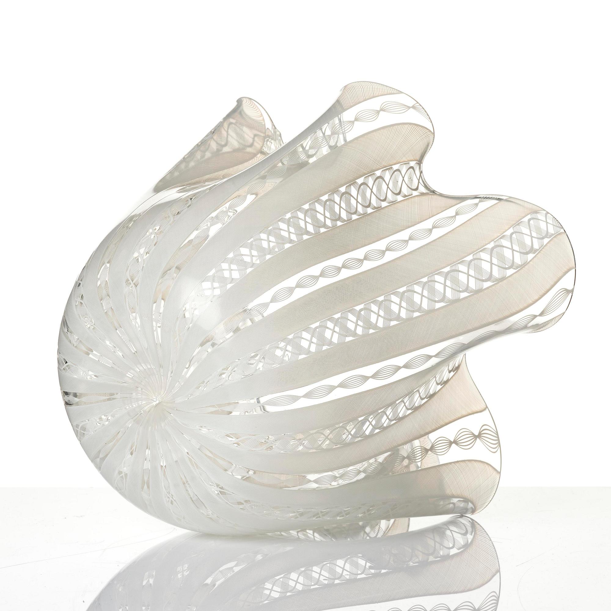 Paolo Venini & Fulvio Bianconi, A 'Fazzoletto' glass vase, Murano Italia.