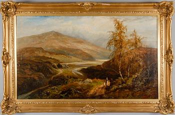 OKÄND KONSTNÄR, olja på duk, otydligt sign, sannolikt  J Fraser, England, 1800-tal.