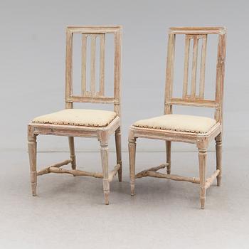 STOLAR, 1 par, gustavianska stockholmsarbeten, 1700-talets slut.