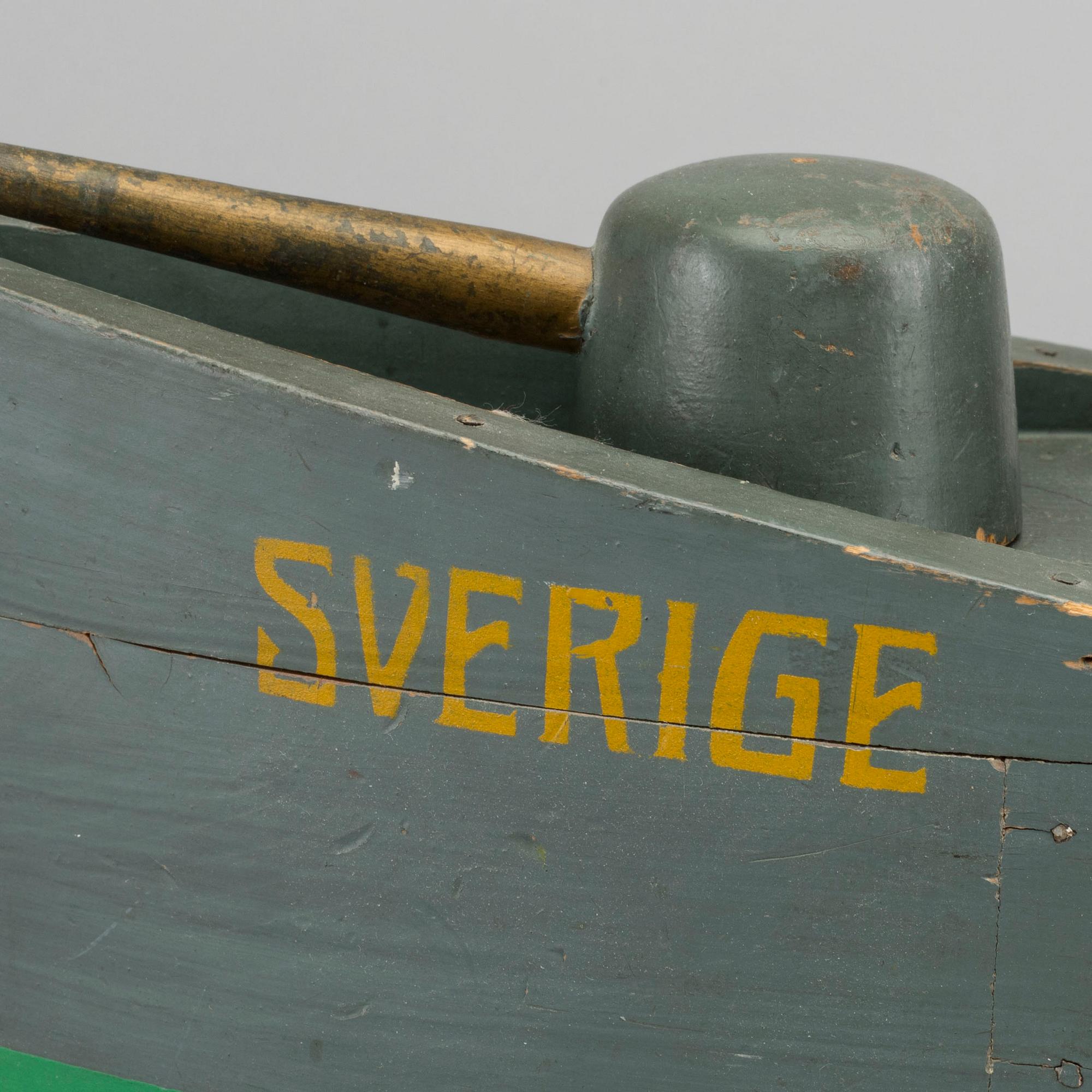 LEKSAKSBÅT, trä, Pansarbåten "Sverige", GEMLA för NK  1930-tal.