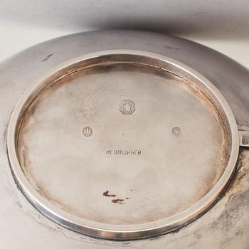 A silver plate by Fritz S Heimburger, Copenhagen 1943. Weight circa 225 grams.