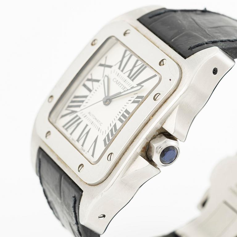 Cartier, Santos 100, wristwatch, 38 x 38 (51) mm.