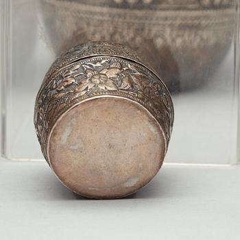 A group of Thai silver, circa 1900.