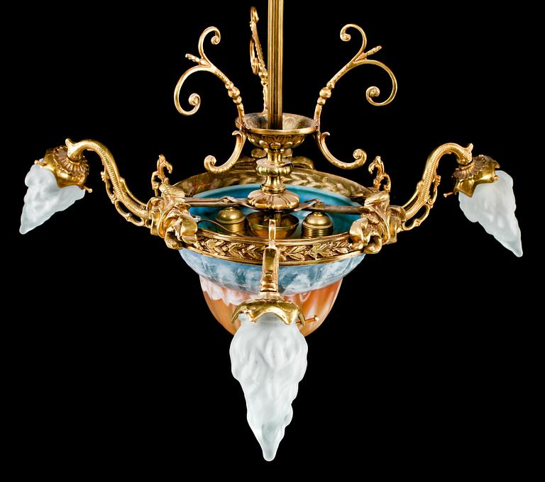 TAKLAMPA, 1900-talets andra hälft. Höjd ca 60 cm.