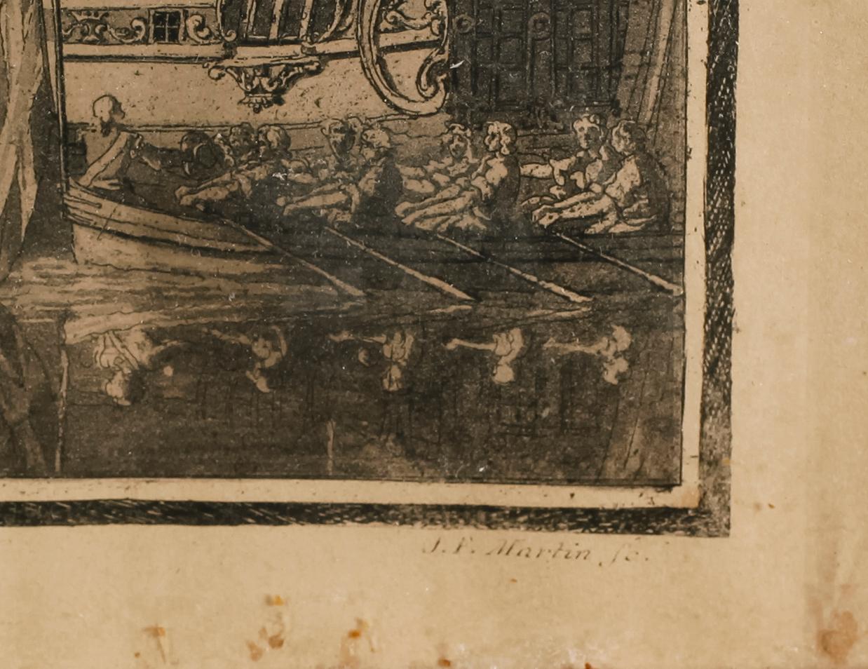 LOUIS JEAN DESPREZ, efter, akvatint, 1700-tal.