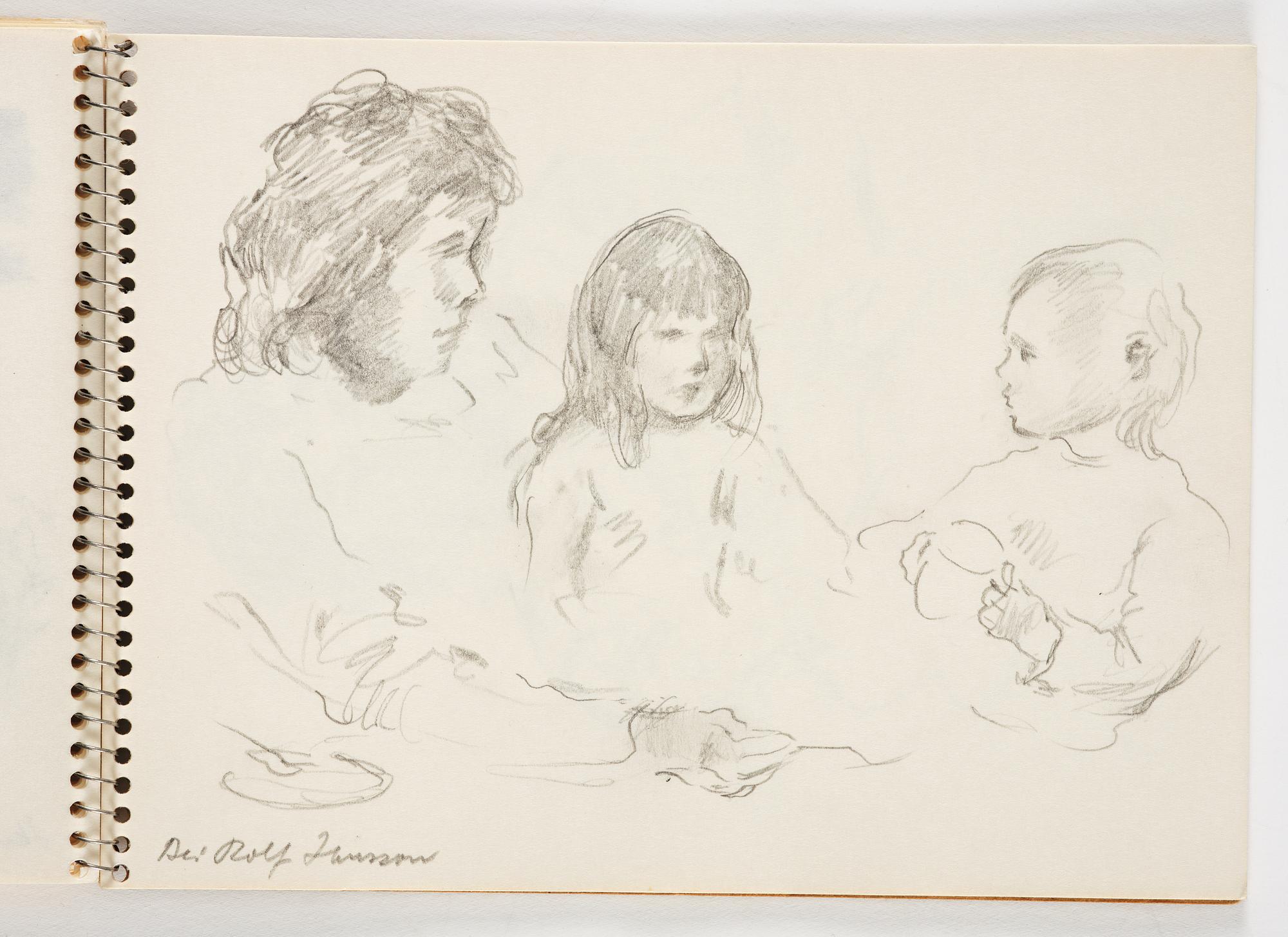 Lotte Laserstein, 4 skissböcker med blyertsteckningar.