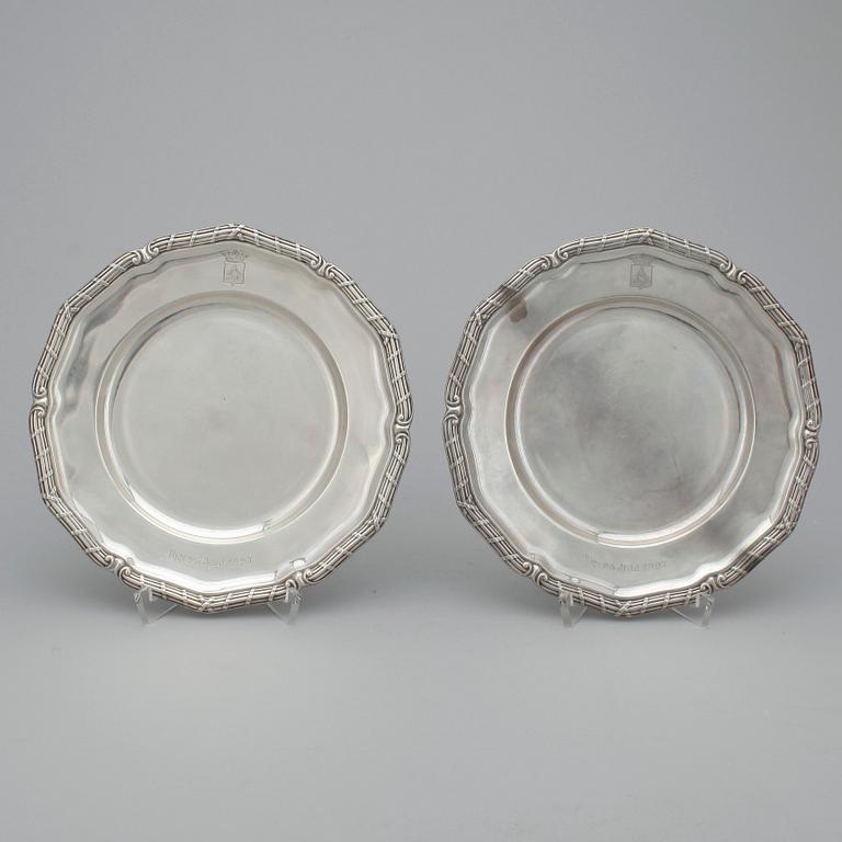 FAT, ett par, silver, K. Anderson, Stockholm 1915. Totvikt ca 340 gram.