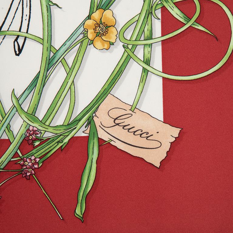 Gucci, a twill silk scarf.