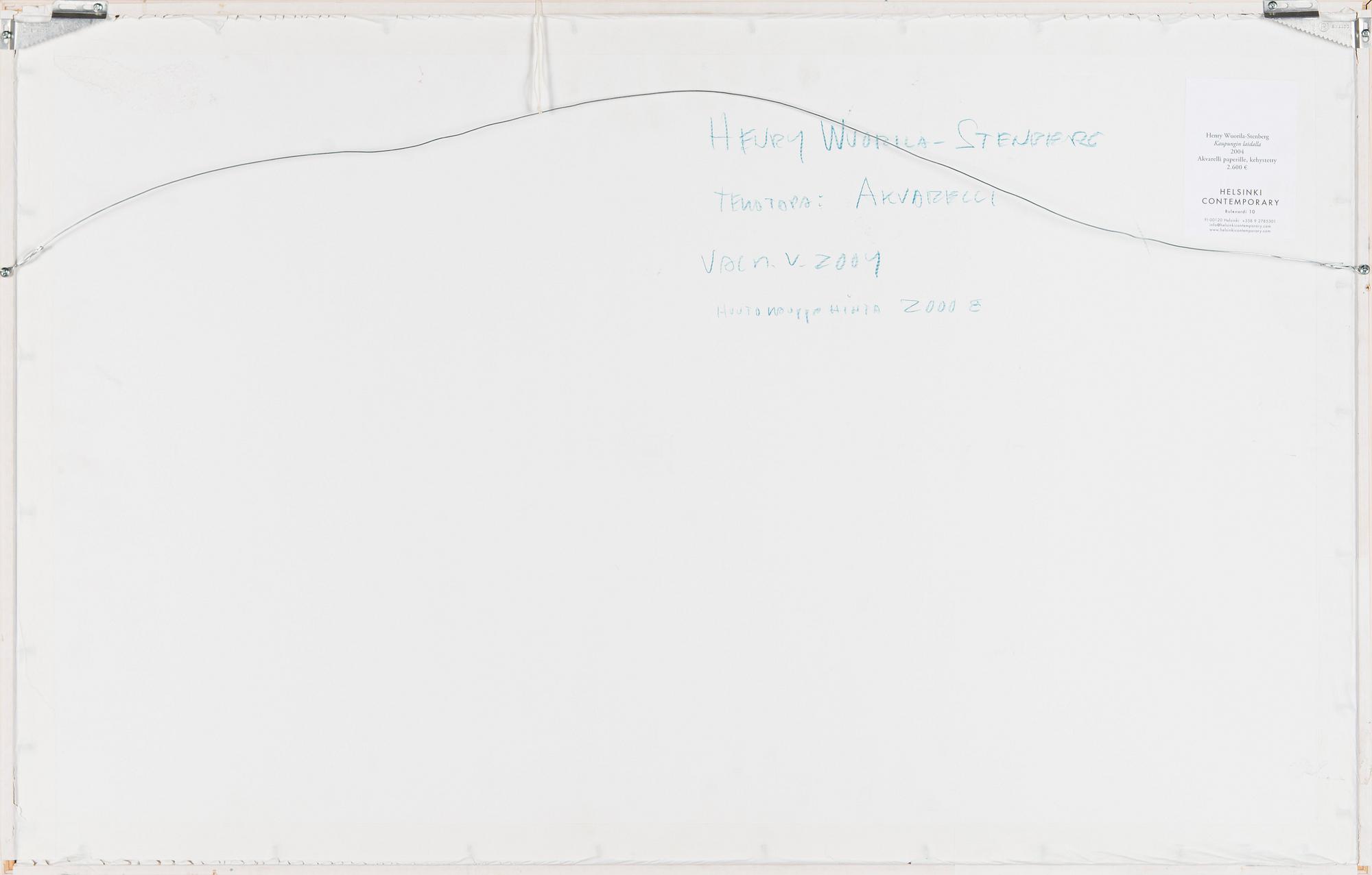 Henry Wuorila-Stenberg, "Kaupungin laidalla" (At the Edge of the City).