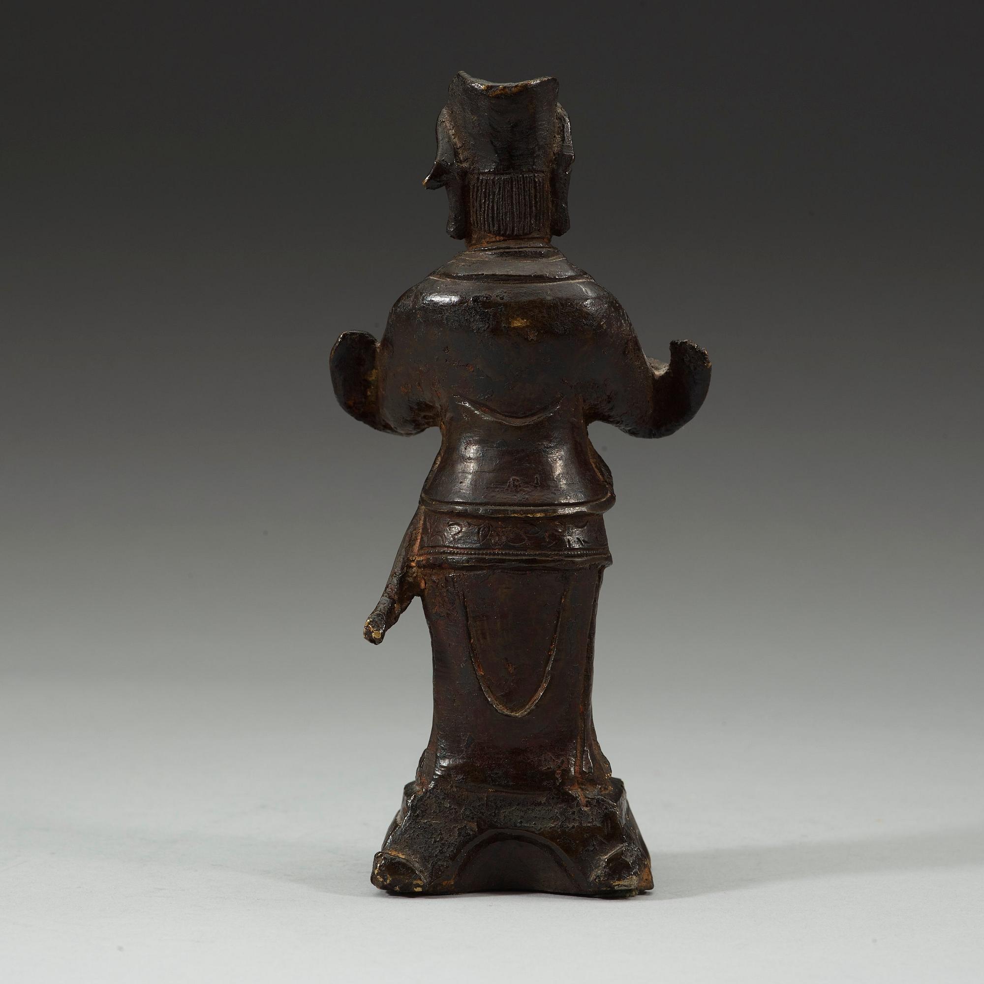 DAOISTISK GUDOM, brons, Mingdynastin (1368-1644).