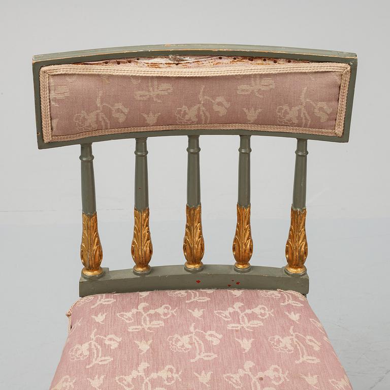 Stolar, 4 stycken (2+2), sengustavianska, tidigt 1800-tal.