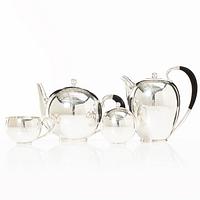 Georg Jensen, a set of four pieces tea and coffee service, sterling silver, design Johan Rohde, 533 and 787, Copenhagen.