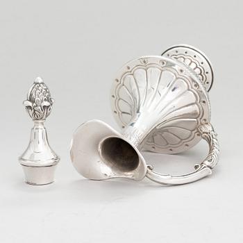 A silver wine pitcher, Finnish control marks, Helsinki 1977.