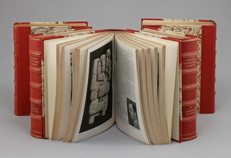 BÖCKER, 5 vol, "Svenskt Konstnärslexikon", Allhems förlag, Malmö, 1950/60-tal.