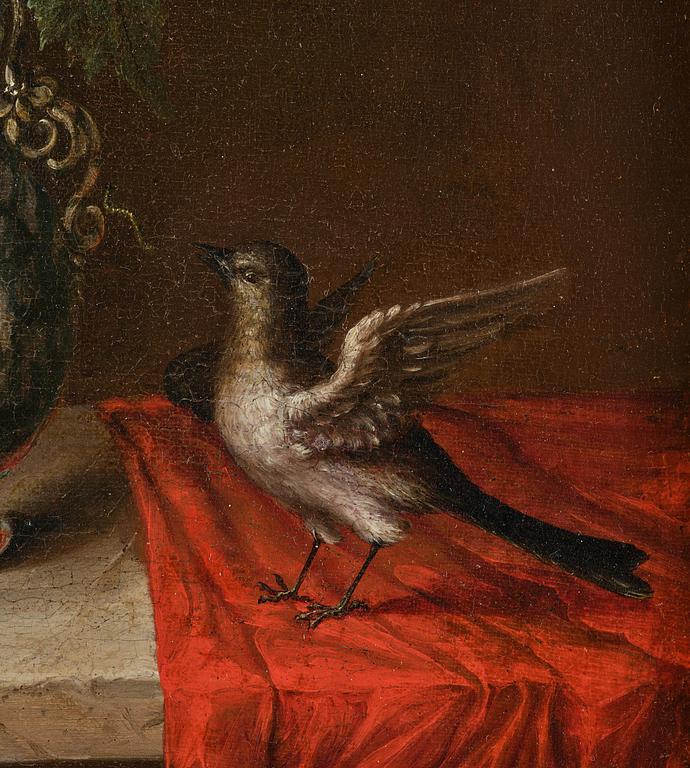Johannes (Jan) Moninckx, Still Life with a Bird and a Pocket Watch.