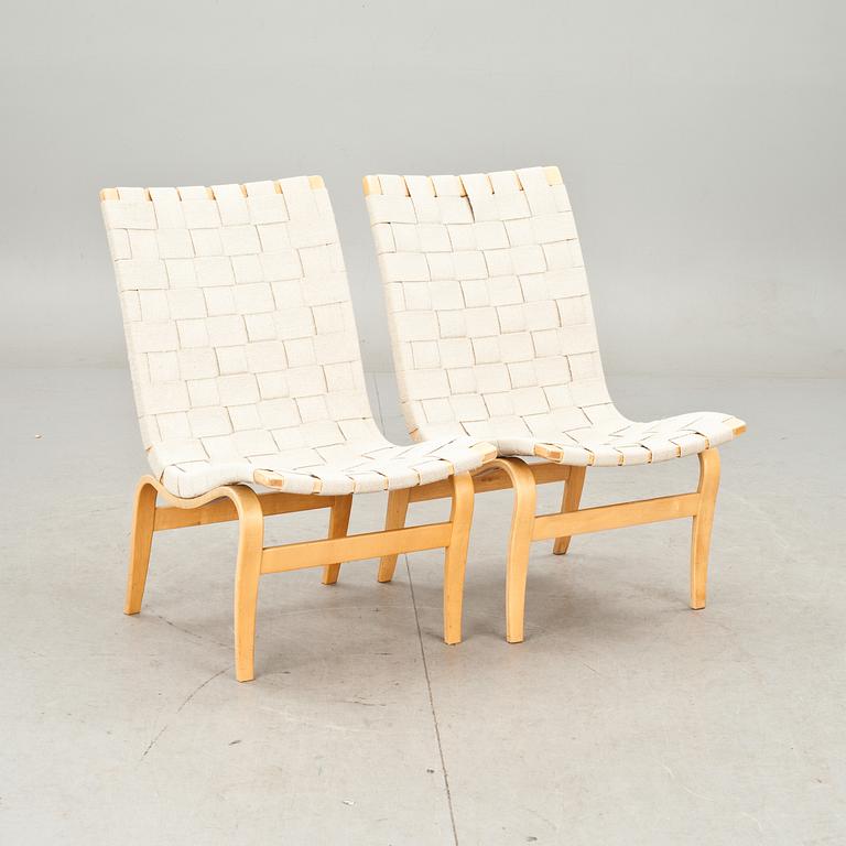 FÅTÖLJER, ett par, "Eva", Bruno Mathsson.