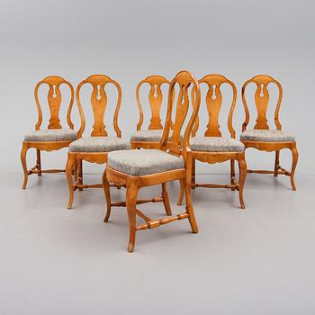 STOLAR, 6 st, rokokostil, 1900-talets första hälft.