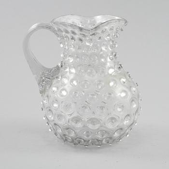 TILLBRINGARE, glas, s.k. Hobnail pitcher, 1900-talets början.