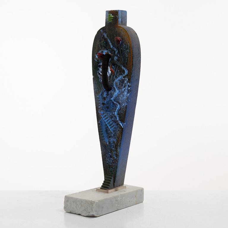 Bertil Vallien, a unique sand-cast glass sculpture, Kosta Boda.