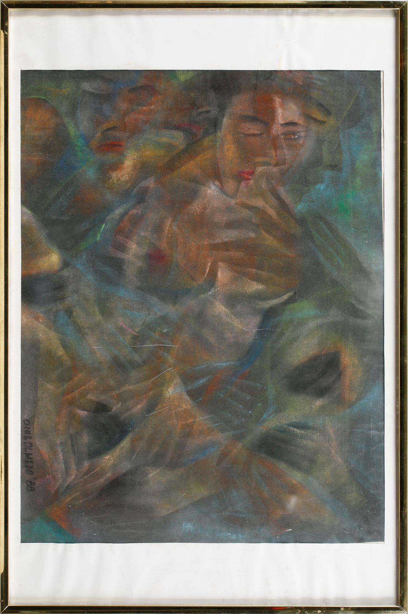 ONIB OLMEDO, pastell, signerad och daterad -88.