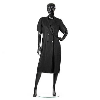 442. AGNÈS B, a black linen dress.