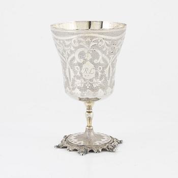 A Parcel-Gilt Silver Cup, Turkey, probably late 19th century/early 20th century.