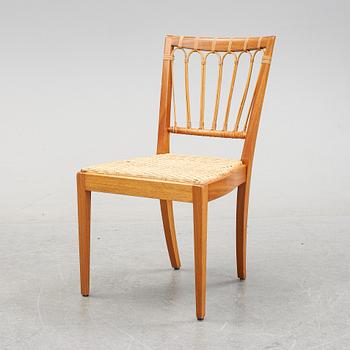 A mahogany chair, model 1165, designed by Josef Frank in 1947, Firma Svenskt Tenn.