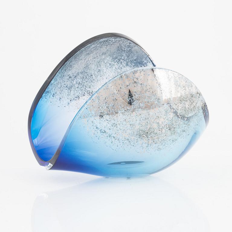 Lena Bergström, a glass sculpture, 'Jorden' from the series 'Planets', Kosta Boda, Sweden.