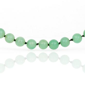 HALSBAND, jade, 1900-tal.