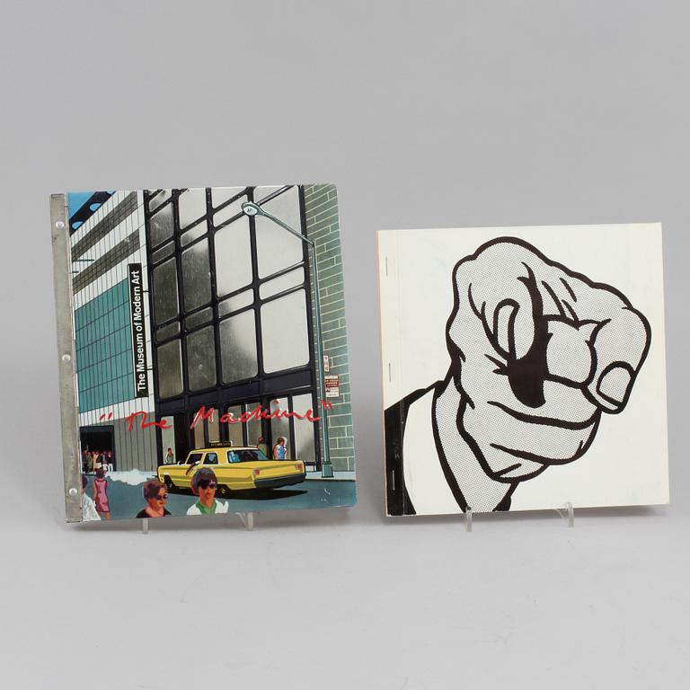 UTSTÄLLNINGSKATALOGER, 2 st, delvis K.G Pontus Hultén, "The Machine",  The Museum of Modern Art, New York, 1968.