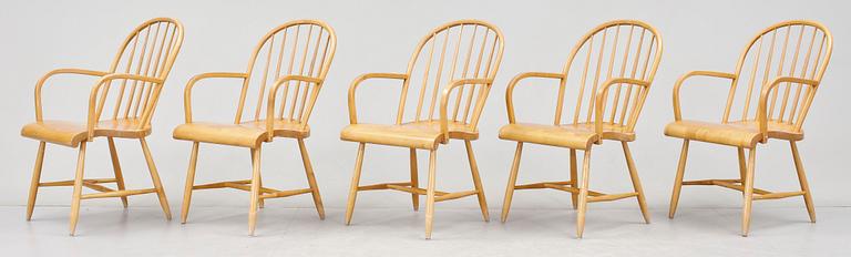 KARMSTOLAR, 5 st, Windsormodell, 1900-tal.
