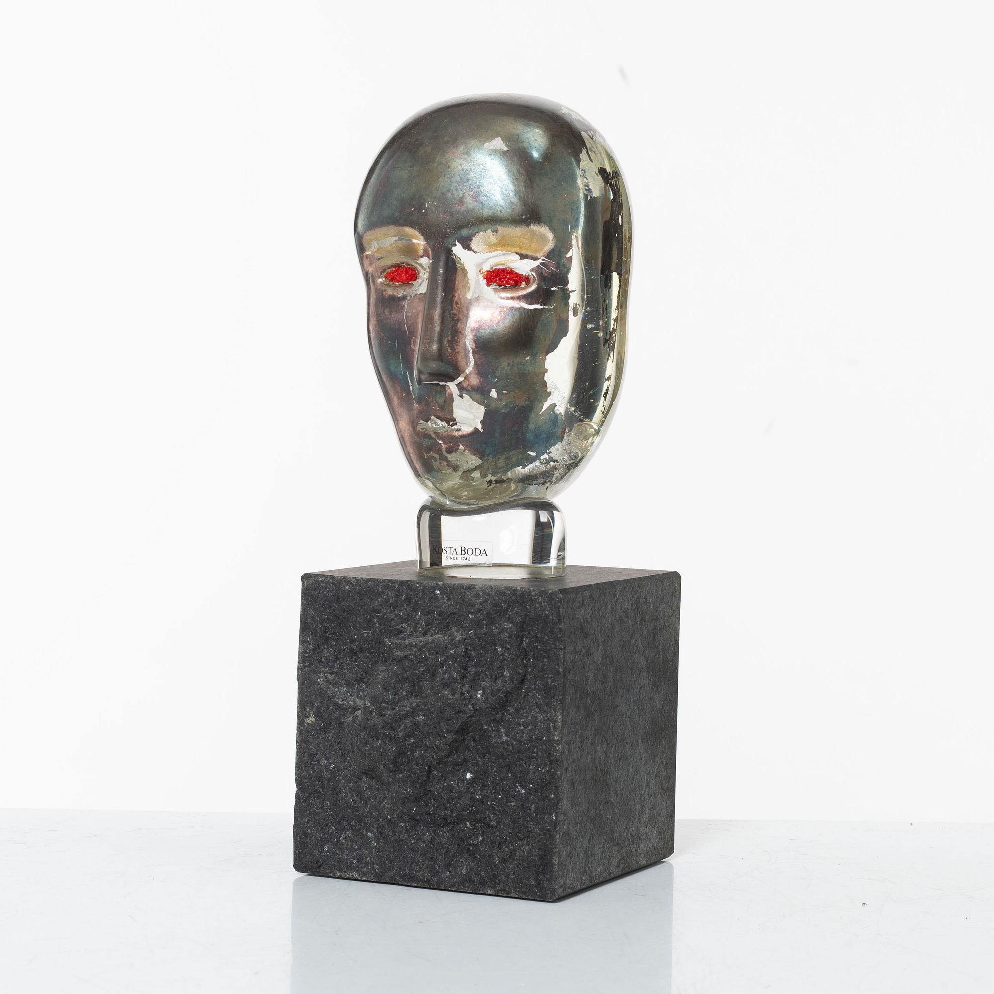 Bertil Vallien, skulptur, glas, "Brains", Kosta Boda.